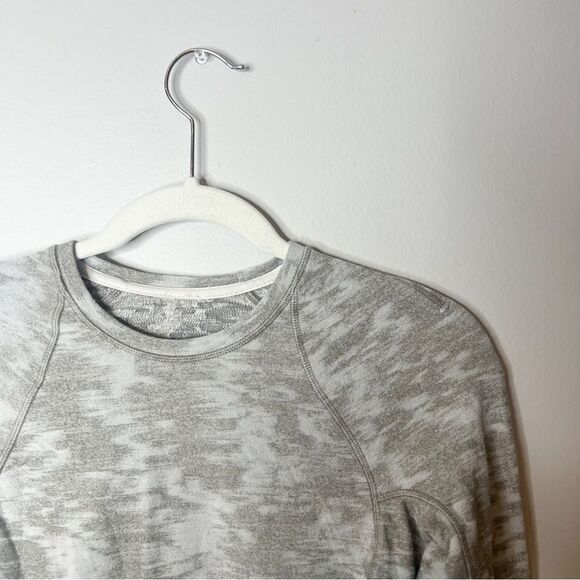 Lululemon It’s Rulu Run Long Sleeve in Data Rush Mini Jacquard White Opal Rover - Picture 6 of 14